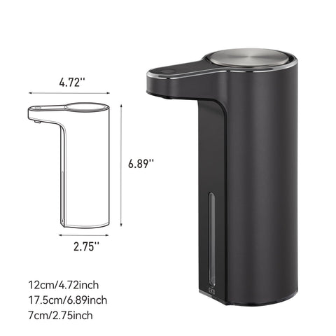 EKO Aroma Touchless Automatic Soap Dispenser for Bathroom and Kitchen, Liquid Hand Soap Dispenser, Water-Resistant and Rechargeable, 9 fl oz (Dark Grey) EKO