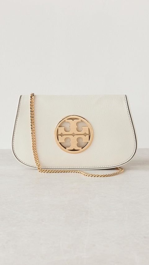Tory Burch Women's Reva Clutch, New Ivory, Off White, One Size Tory Burch