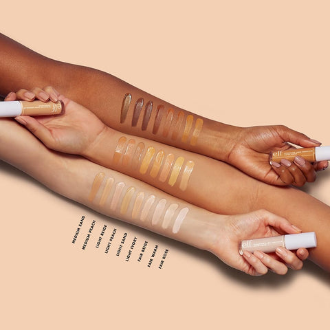 e.l.f. Hydrating Camo Concealer, Covers Blemishes & Under-Eye Circles, Full-Coverage & Delivers A Satin Finish, Vegan & Cruelty-Free, Light Sand e.l.f.
