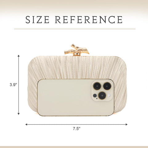 Freie Liebe Clutch Purses for Women Evening Bag Pleated Clutch Bag with Chain for Wedding Party Freie Liebe