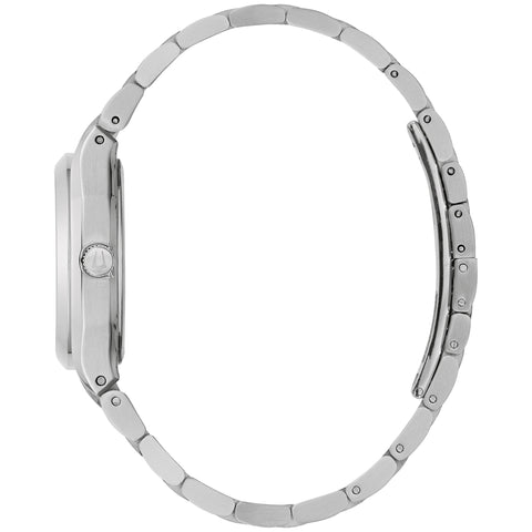 Bulova Ladies' Classic Surveyor Stainless Steel 3-Hand Calendar Date Quartz Watch, 34mm Bulova