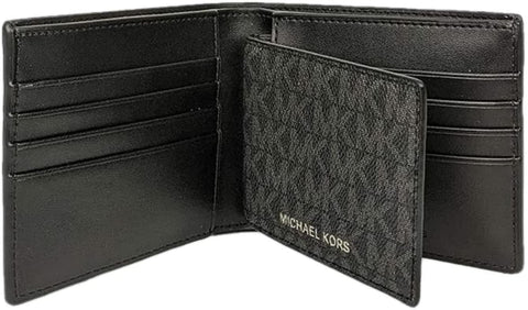 Michael Kors Men's Cooper Billfold with Passcase Wallet (Black) Michael Kors