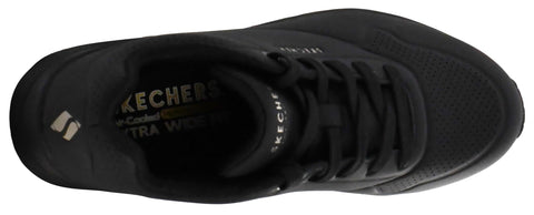 Skechers Women's Uno-Stand on Air Sneaker, Black/Black, 9