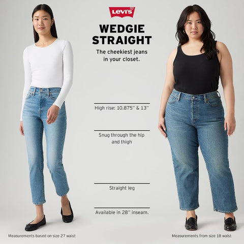 Levi's Women's Wedgie Straight Jeans, (New) Night Sight 28 Regular