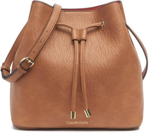 Calvin Klein Gabrianna Novelty Bucket Shoulder Bag, Caramel