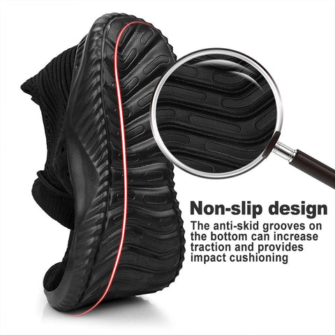 Feethit Mens Slip On Walking Shoes Lightweight Breathable Non Slip Running Shoes Comfortable Fashion Sneakers for Men Black Size 11