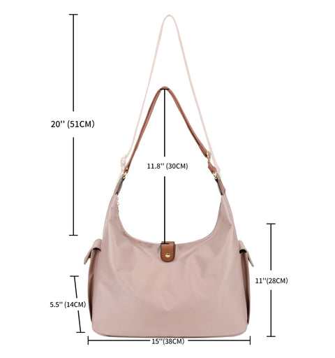 Mouteenoo Crossbody Purse for Women, Shoulder Tote Handbag Messenger Bag with Adjustable Shoulder Strap (Dusty Rose) Mouteenoo