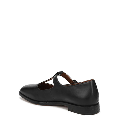 Franco Sarto Women's Kenley Mary Jane Flat Black Leather 7 M