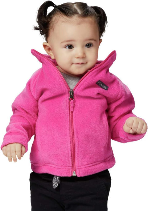 Columbia unisex-baby Benton Springs Fleece Jacket, Pink Ice, 2T