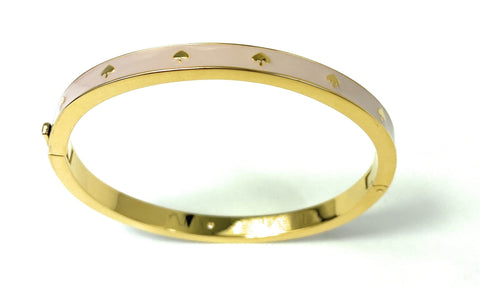 Kate Spade New York Hinged Bangle Bracelet Chalk Pink Enamel Kate Spade New York