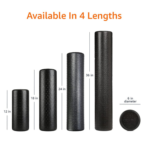 Amazon Basics High Density Foam Roller for Exercise and Recovery, 24 Inches, Black Amazon Basics