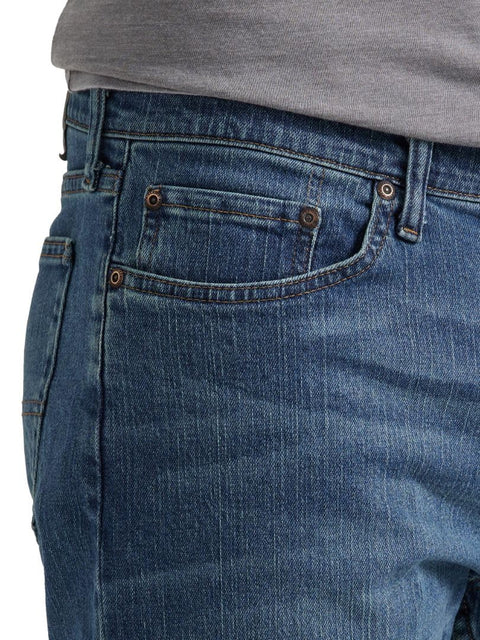 Wrangler Authentics Men's Regular Fit Comfort Flex Waist Jean, Blue Ocean, 34W x 32L
