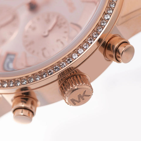 Michael Kors Ritz Chronograph Rose Gold-Tone Stainless Steel Women's Watch (Model: MK6357) Michael Kors