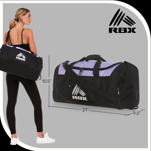 RBX Gym Bags for Men, Small Gym Bag for Women with Shoe Compartment, Duffle Bag for Travel, Sports Bag, Camping, Weekend, Carry On, Overnight Duffel Bag for Women with Shoulder Strap RBX