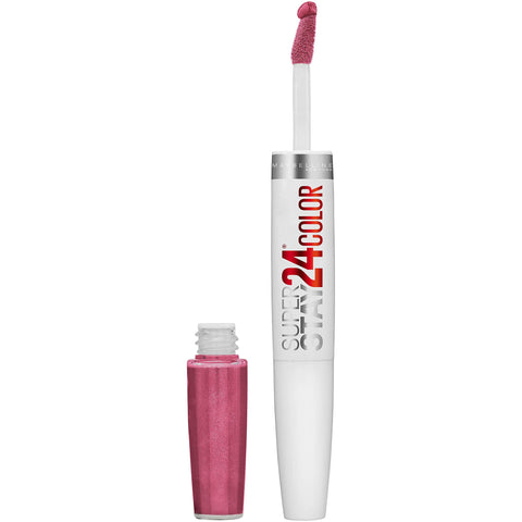 Maybelline Super Stay 24, 2-Step Liquid Lipstick Makeup, Long Lasting Highly Pigmented Color with Moisturizing Balm, Blush On, Pink, 1 Count MAYBELLINE