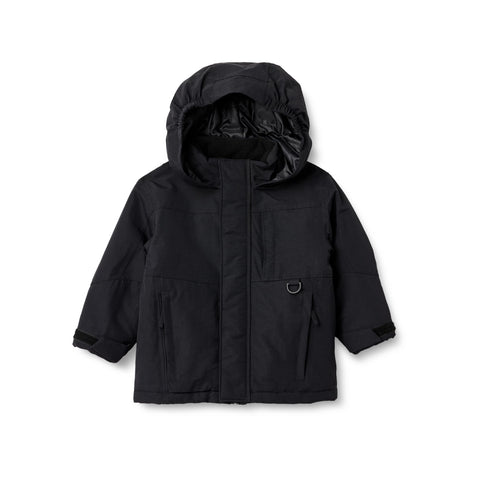 Amazon Essentials Boys' Water Resistant Ski Winter Jacket, Black, XX-Large