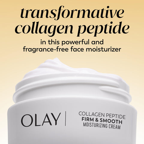 Olay Regenerist Collagen Peptide Face Moisturizer, Firm & Smooth Cream -Fragrance-Free - Hydrating, Firming, Anti-Aging, Anti-Wrinkle, Smoothing - Recyclable Sustainable Eco Jar, Non-Greasy, 2 Oz