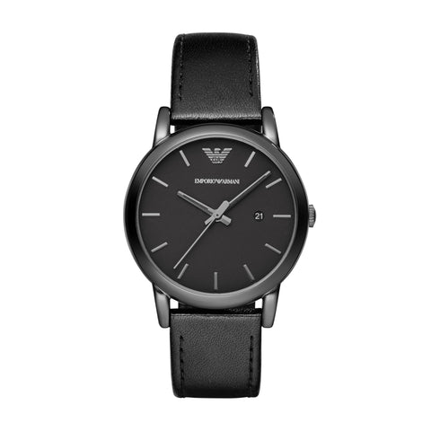 Emporio Armani Men's Dress Black Leather Watch (Model: AR1732 ) Emporio Armani