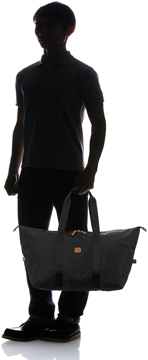 Bric's X-Bag/X-Travel 2.0 Folding Duffel Bag - 18" Carry On and Overnight Travel Bag - Black Bric's