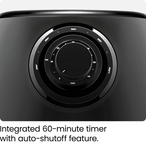 CHEFMAN Small Air Fryer Healthy Cooking, 3.6 Qt, Nonstick, User Friendly and Dual Control Temperature, w/ 60 Minute Timer & Auto Shutoff, Dishwasher Safe Basket, Matte Black, Cookbook Included Chefman