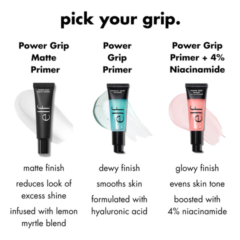 e.l.f. Power Grip Primer + 4% Niacinamide, Gel-Based & Hydrating Face Primer, Evens Skin & Brightens, Grips Makeup, Vegan & Cruelty-Free, 0.8 Fl Oz e.l.f.