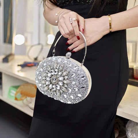 Crbeqabe Rhinestone Evening Clutch Purses for Women Wedding Clutch Party Purses Bridal Diamonds Clutch Prom Cocktail Handbags Crbeqabe