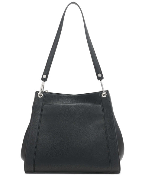 Calvin Klein Reyna Novelty Triple Compartment Shoulder Bag, Black/Silver Combo,One Size Calvin Klein