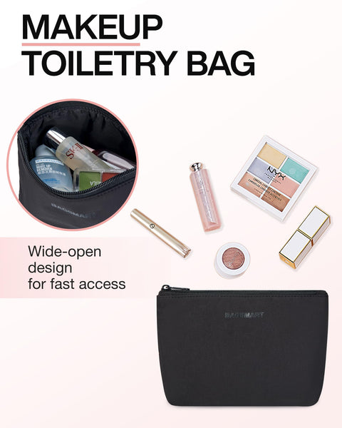 Weekender Bags for Women, BAGSMART Travel Duffel Bags with Shoe Compartment,Personal Item Travel Bag for Airlines, Carry on Overnight Tote Bag with Toiletry Bag (Black) BAGSMART