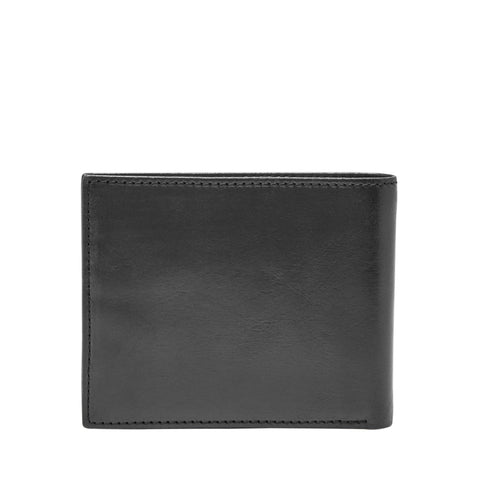 Fossil Men's Ryan Leather RFID-Blocking Bifold with Flip ID Wallet, Black, (Model: ML3729001) Fossil