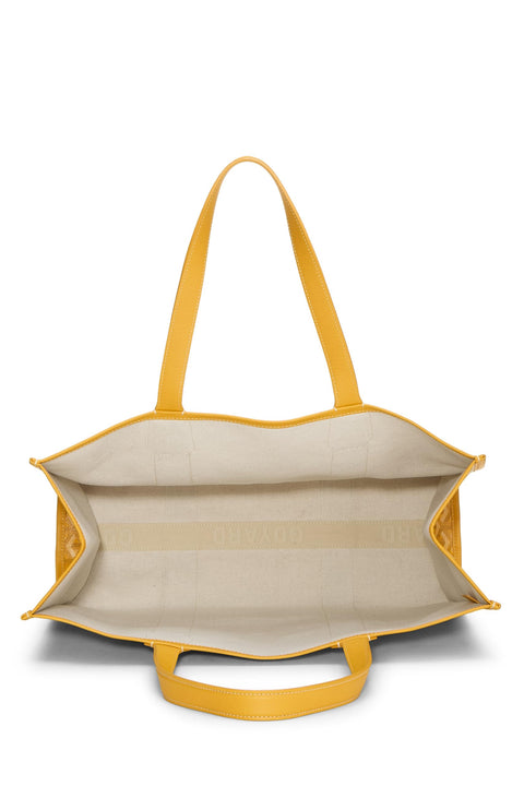 Goyard, Pre-Loved Yellow Goyardine Villette Tote MM, Yellow Goyard