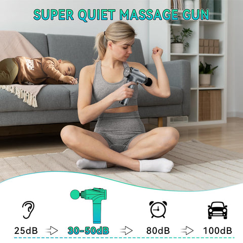 APHERMA Massage Gun, Muscle Massage Gun for Athletes Handheld Electric Deep Tissue Back Massager, Percussion Massage Device for Pain Relief with 30 Speed Levels 9 Heads APHERMA