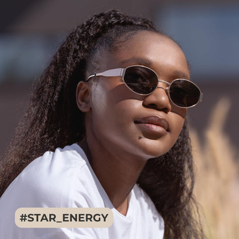 livho Retro Polarized Sunglasses - UV400 Protection, Oval Shape, Metal Frames - Matching Soft Case Inlcuded