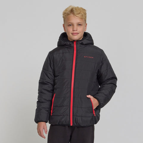 Spyder Reversible Boys Puffer Jacket - Fleece Lined Puffer Coat with Hood, Sherpa Winter Kids Outerwear, Sizes 4-20