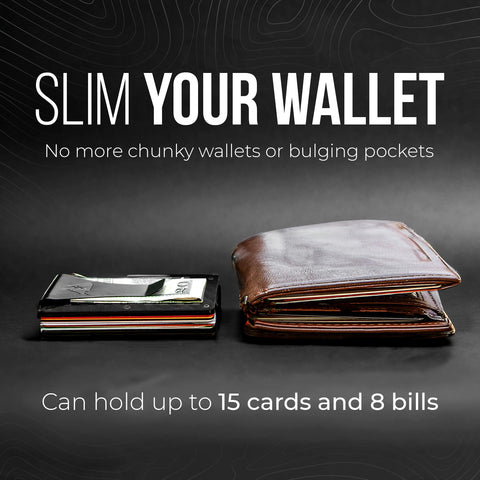 Mountain Voyage Minimalist Wallet for Men - Slim RFID Wallet I Scratch Resistant, Matte Black Credit Card Holder & Money Clip, Easily Removable Money & Cards, Mens Wallets Mountain Voyage Co