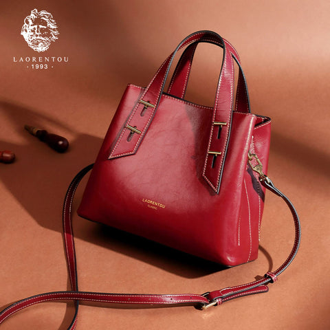 LAORENTOU Women Crossbody Handbags Cow Leather Satchel Handbags for Women Top-handle Shoulder Tote Purses LAORENTOU