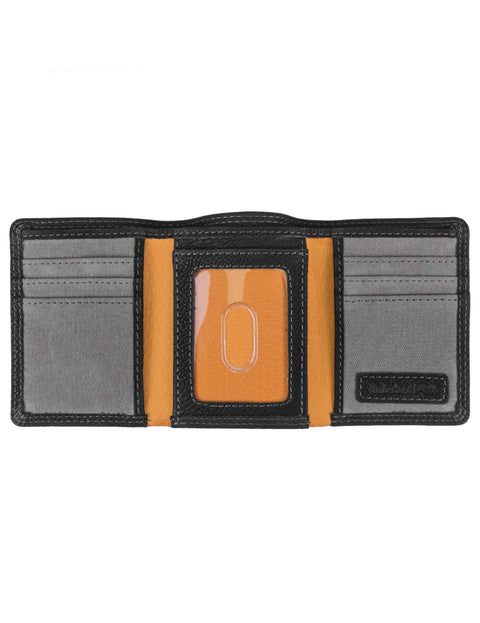 Timberland PRO Men's Leather Trifold Wallet with ID Window, Black/Bullard, One Size Timberland PRO