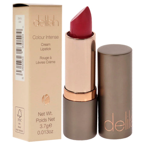 delilah - Colour Intense Cream Lipstick - Stiletto - Rich Pigmented - Long Lasting, Hydrating, Velvety Creamy Lipstick For Women - Silky Matte Finish - Infused with Vitamin E - Vegan - 3.7g / 0.13 Oz Delilah
