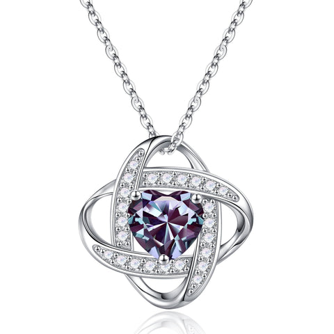 Iefil Birthday Gifts for Women - Birthstone Necklace for Women, Anniversary Women Necklace, Alexandrite Necklace, June Birthstone, Jewelry Gifts for Wife Girlfriend