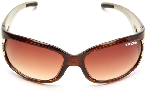 Tifosi Women's Lust Oval Sunglasses (Sagewood, Brown Gradient) Tifosi