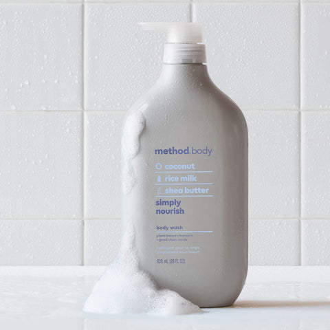 Method Body Wash, Simply Nourish, Paraben and Phthalate Free, Biodegradable Formula, 28 oz (Pack of 1) Method