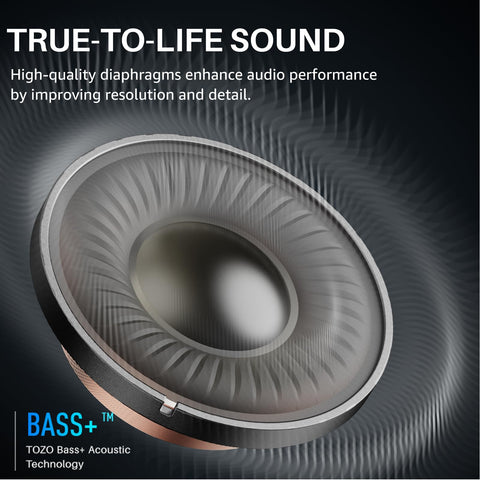 TOZO A1 Wireless Earbuds Bluetooth 5.3 Light Weight in Ear IPX5 Waterproof Headphones 2 Mic for AI Calls, Immersive Premium Sound Bass Headset with Charging Case, 32 Presets EQ Customization via App TOZO