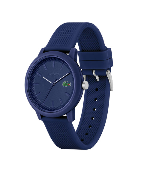 Lacoste.12.12 Men's Quartz Plastic and Silicone Strap Watch, Color: Blue (Model: 2011172) Lacoste