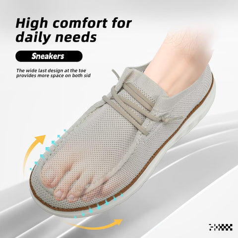 Mens Boat Loafers Slip-on Casual Mesh Walking Shoes Business Oxfords Sneakers Work Lightweight Comfortable Soft Sole Beige