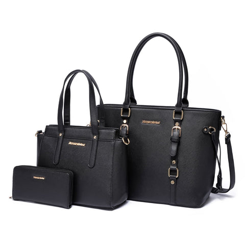 Montana West Purses and Handbags for Women Tote Purse and Wallet Set Shoulder Satchel Bag for Women 3pcs MWC3-C032WBK Montana West