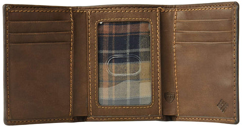 Columbia Men's RFID Genuine Leather Trifold Wallet With ID Window, Credit Card Pockets Columbia