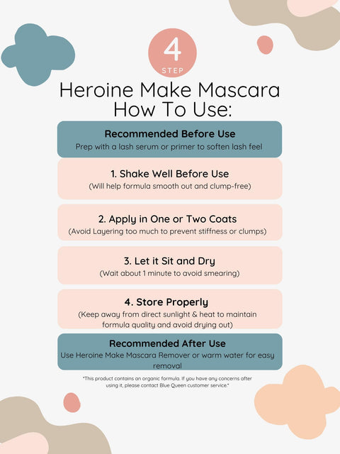 HEROINE MAKE by KISSME Waterproof Mascara Black | Tubing Mascara Volume and Length by Defining Fiber for Long and Curl Eye Makeup for Women, Made in Japan, Black, 1 EA