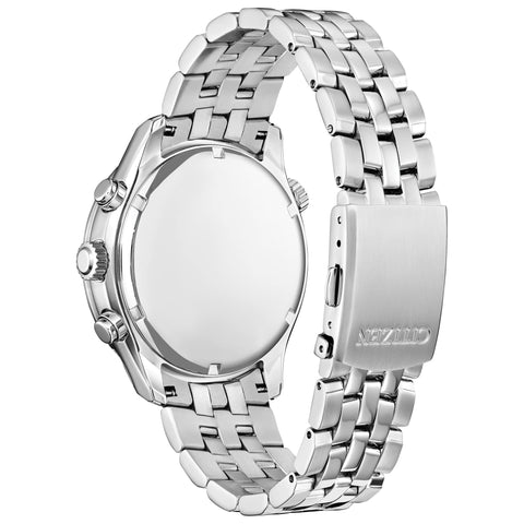 Citizen Men's Eco-Drive Weekender Sport Watch in Stainless Steel, Black Dial (Model: AT0368-58E) Citizen