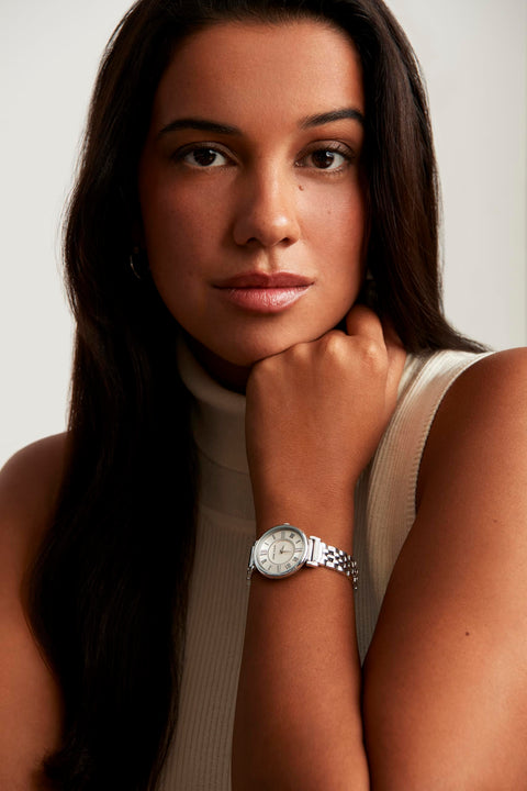 Anne Klein Women's AK/2159SVSV Silver-Tone Bracelet Watch