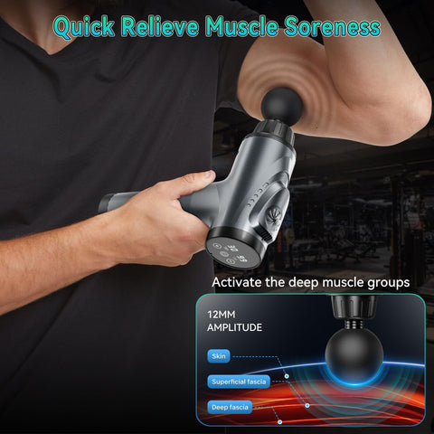 APHERMA Massage Gun, Muscle Massage Gun for Athletes Handheld Electric Deep Tissue Back Massager, Percussion Massage Device for Pain Relief with 30 Speed Levels 9 Heads APHERMA