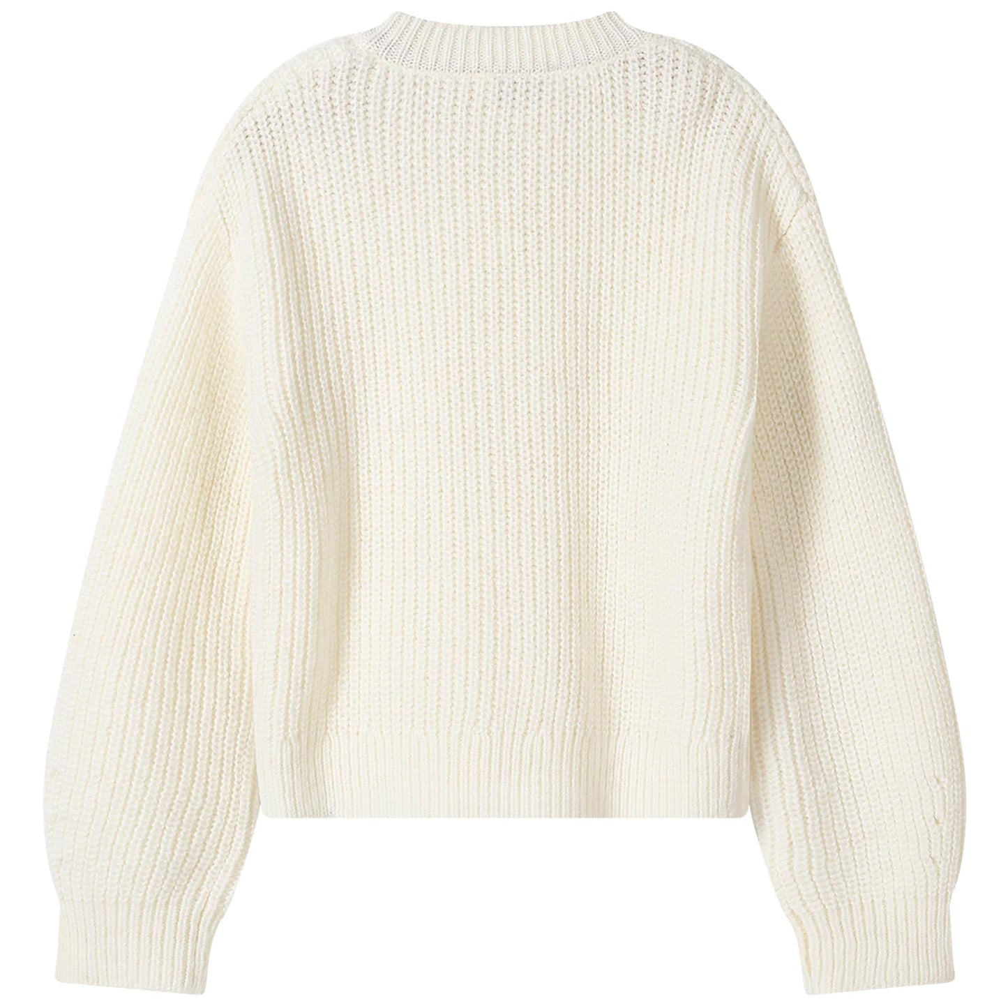 TRENDSTITCH Girls' Cardigan with Button Loose Long Sleeve Shrug Sweaters Cropped Uniforms Knit Sweater Outerwear Beige 5-6 Years